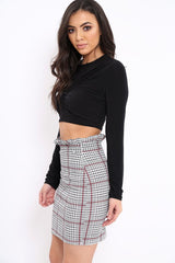 Black Twist Knot Front Crop Top - Keely