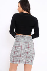 Black Twist Knot Front Crop Top - Keely