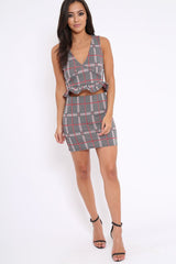 Black And White Hound Tooth Check Co-ord Set - Kellie