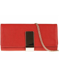 Gold Plaque Detail Clutch - Kelsey