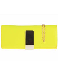 Gold Plaque Detail Clutch - Kelsey