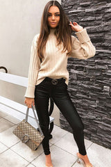Stone Knit High Neck Jumper - Jaelynn