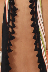 Black Aztec Print Open Back Playsuit - Kenna