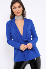 Royal Blue Belted Blazer - Kenna