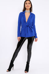 Royal Blue Belted Blazer - Kenna