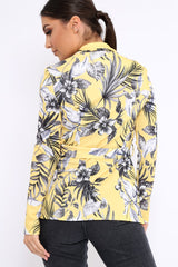 Yellow Floral Belted Blazer - Kenna
