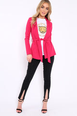 Fuchsia Belted Blazer - Kenna