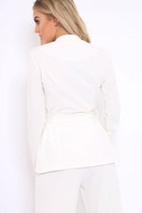 White Belted Blazer - Kenna