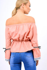Rose Bardot Bell Sleeve Top - Kenzie