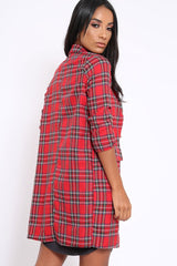 Red Tartan Long Blazer - Kerrie