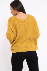 Mustard Knot Knit Jumper - Kerri