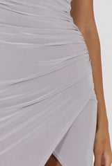 Grey Wrap Around Dress - Kesha