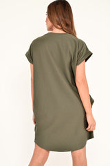 Khaki Gold Vogue Slogan Oversized T-shirt - Breah