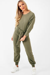 Khaki Tie at Waist Tracksuit - Sammie