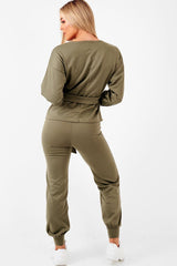 Khaki Tie at Waist Tracksuit - Sammie