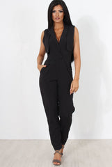 Khloe Black V Front Jumpsuit