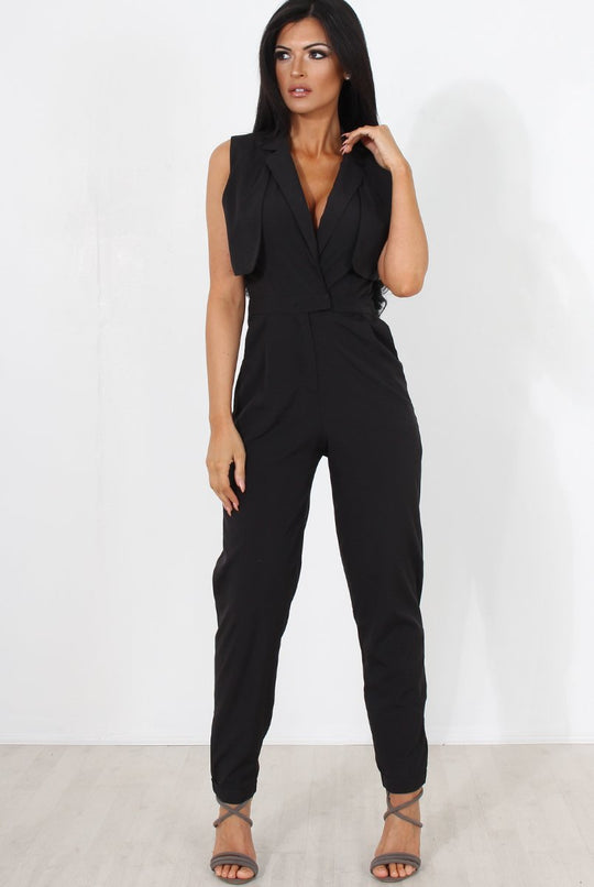Khloe Black V Front Jumpsuit