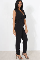 Khloe Black V Front Jumpsuit