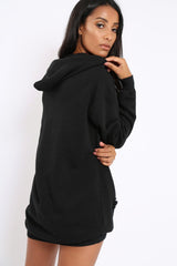 Black Distressed Oversized Hoodie - Khloe
