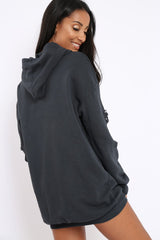 Charcoal Distressed Oversized Hoodie - Khloe