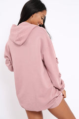 Pink Distressed Oversized Hoodie - Khloe