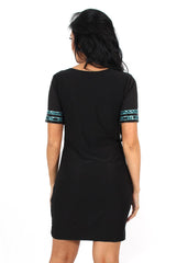 Kimi Black Sequin Short Sleeve Dress
