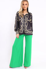 Black Scarf Print Blouse - Kinsleigh