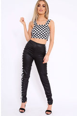 Monochrome Checkerboard Grid Check Co-Ord - Kiyla