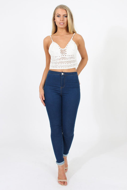 Indigo High Waisted Jeans - Klaudia