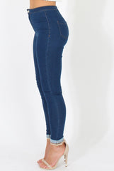 Indigo High Waisted Jeans - Klaudia