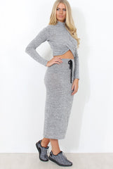 Kori Grey Crop Loungewear Set