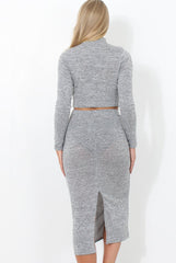 Kori Grey Crop Loungewear Set