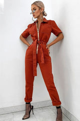 Rust Denim Utility Boilersuit - Chayse
