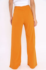Mustard High Waisted Flare Trousers - Kym
