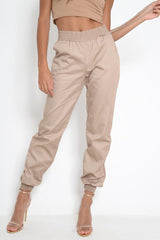 Stone Cuffed Leg Cargo Trousers - Kyrah