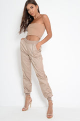 Stone Cuffed Leg Cargo Trousers - Kyrah