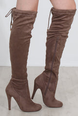 Milo Tan Suede Over The Knee Boots
