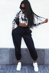 Black Oversized Joggers - Erica