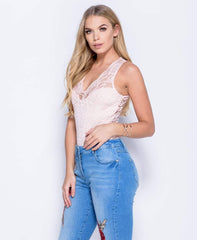 Pink Lace Bodysuit - Aubrey