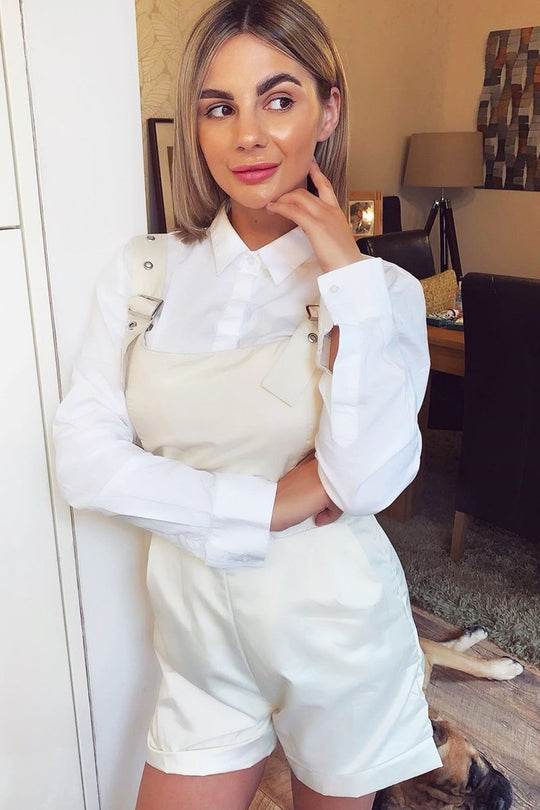 Stone Buckle Strap Playsuit - Halo