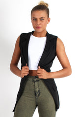 Lacie Black Sleeveless Jacket