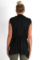 Lacie Black Sleeveless Jacket
