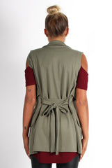Lacie Khaki Sleeveless Jacket