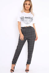 White Los Angeles Slogan T-shirt - Stella