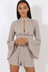 Grey Cut Out Bell Sleeve Co-ord - Leia