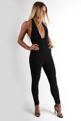 Lela Black Halterneck Jumpsuit