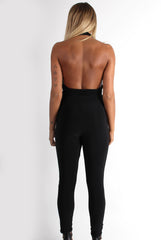 Lela Black Halterneck Jumpsuit