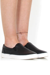 Lema Black And White Snakeskin Platform Trainers