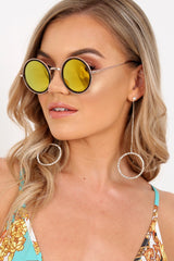 Leopard And Gold Round 90's Sunglasses - Fraya