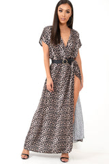 Leopard Print Wrap Maxi - Harleigh